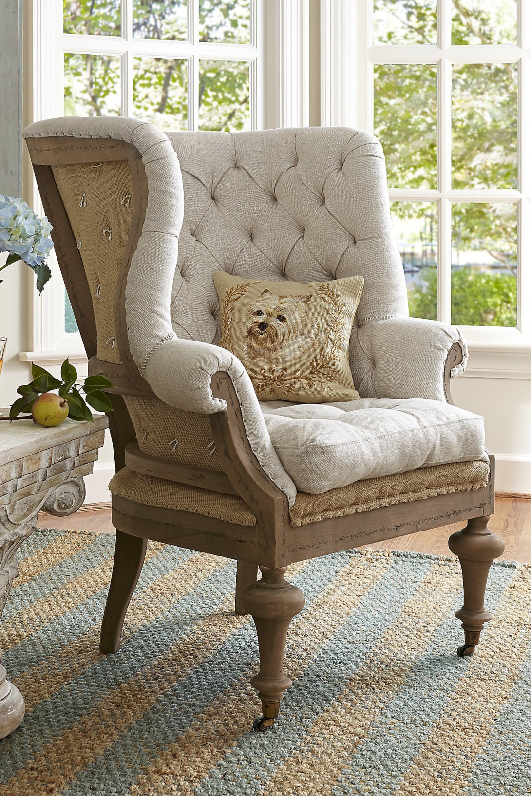 Linen Wing Chair Linen Wing Chair