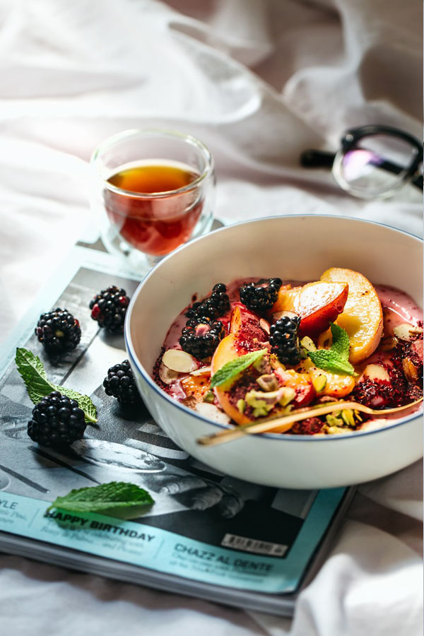 Tangy Hibiscus Yogurt Breakfast Bowl