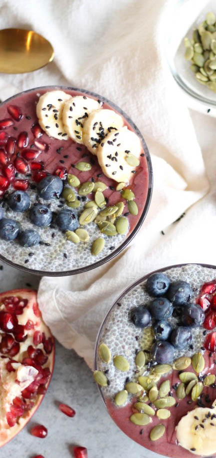 Acai Chia Pudding Bowls