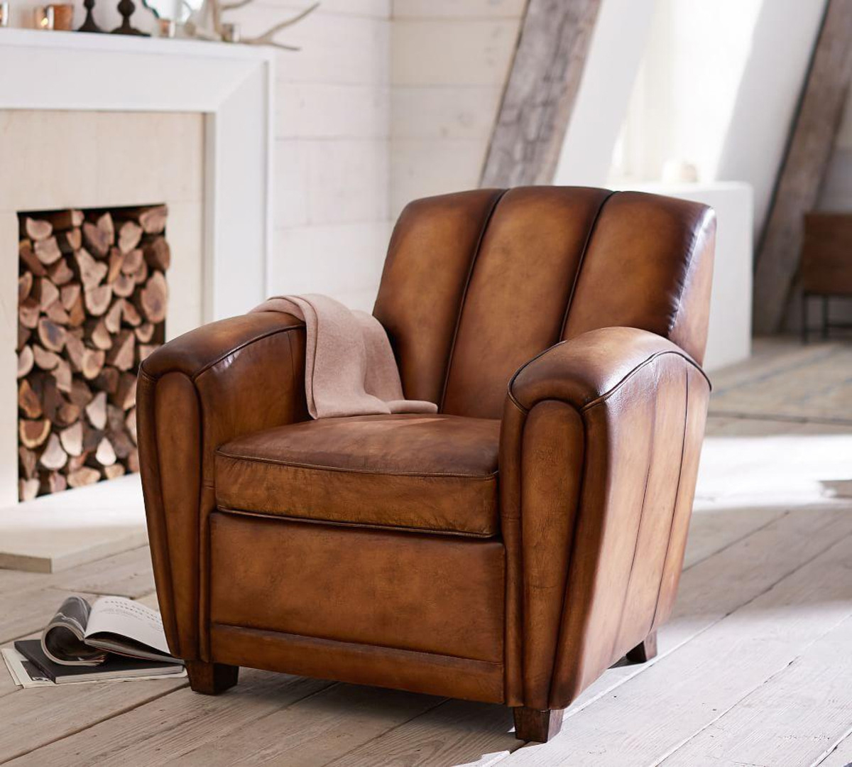 Rustic Leather Armchair