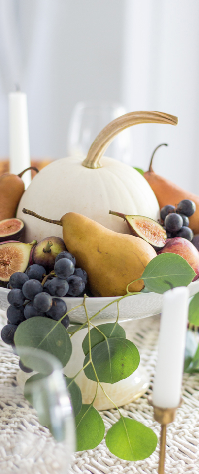 Fall Tablescape Using Fall Fruit