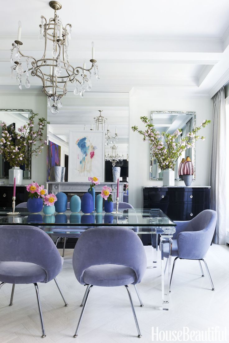 House Beautiful | Purple Dining Room