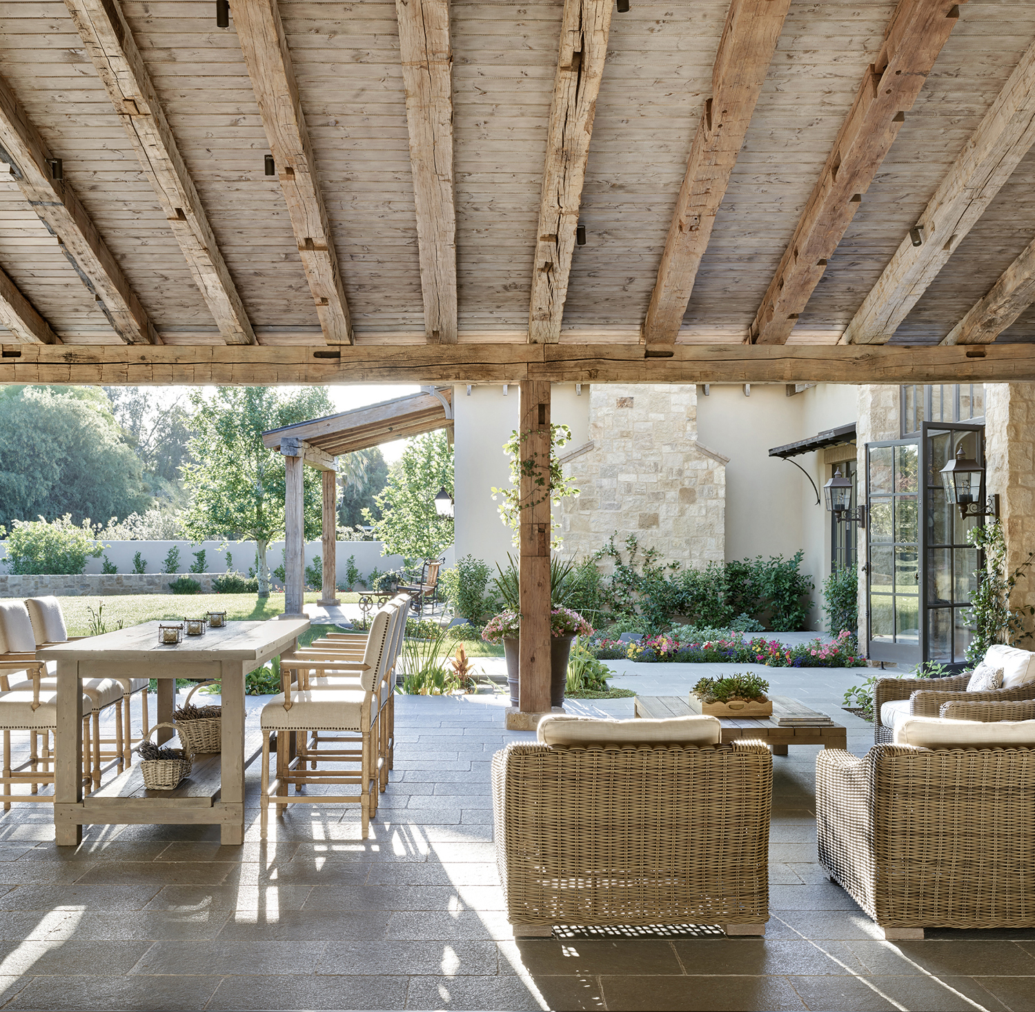 French Country Outdoor Area