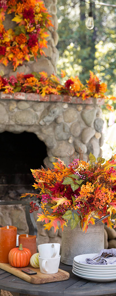 Outdoor Harvest Bloom Foliage | Outdoor Fall Decorations