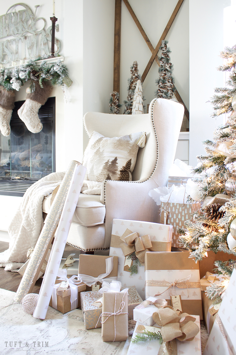 Champagne and White Christmas | Tuft & Trim Blog