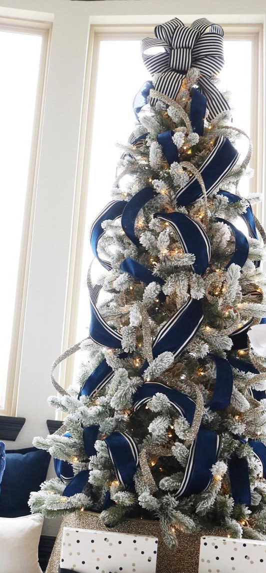 Blue Christmas Tree | Melissa Roberts Interiors