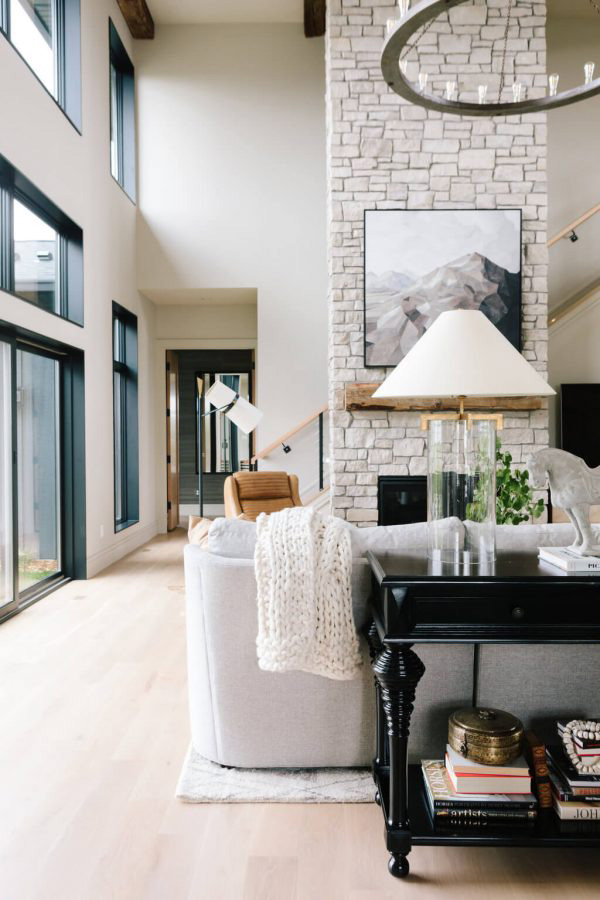 Bria Hammel | Modern Rustic Living Room