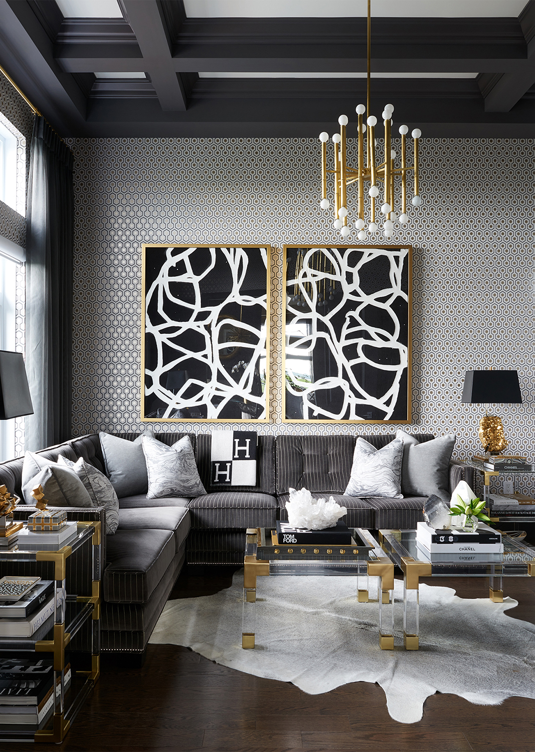 Glamorous Living Room | Luxe on Broadway | Atmosphere Interior Design