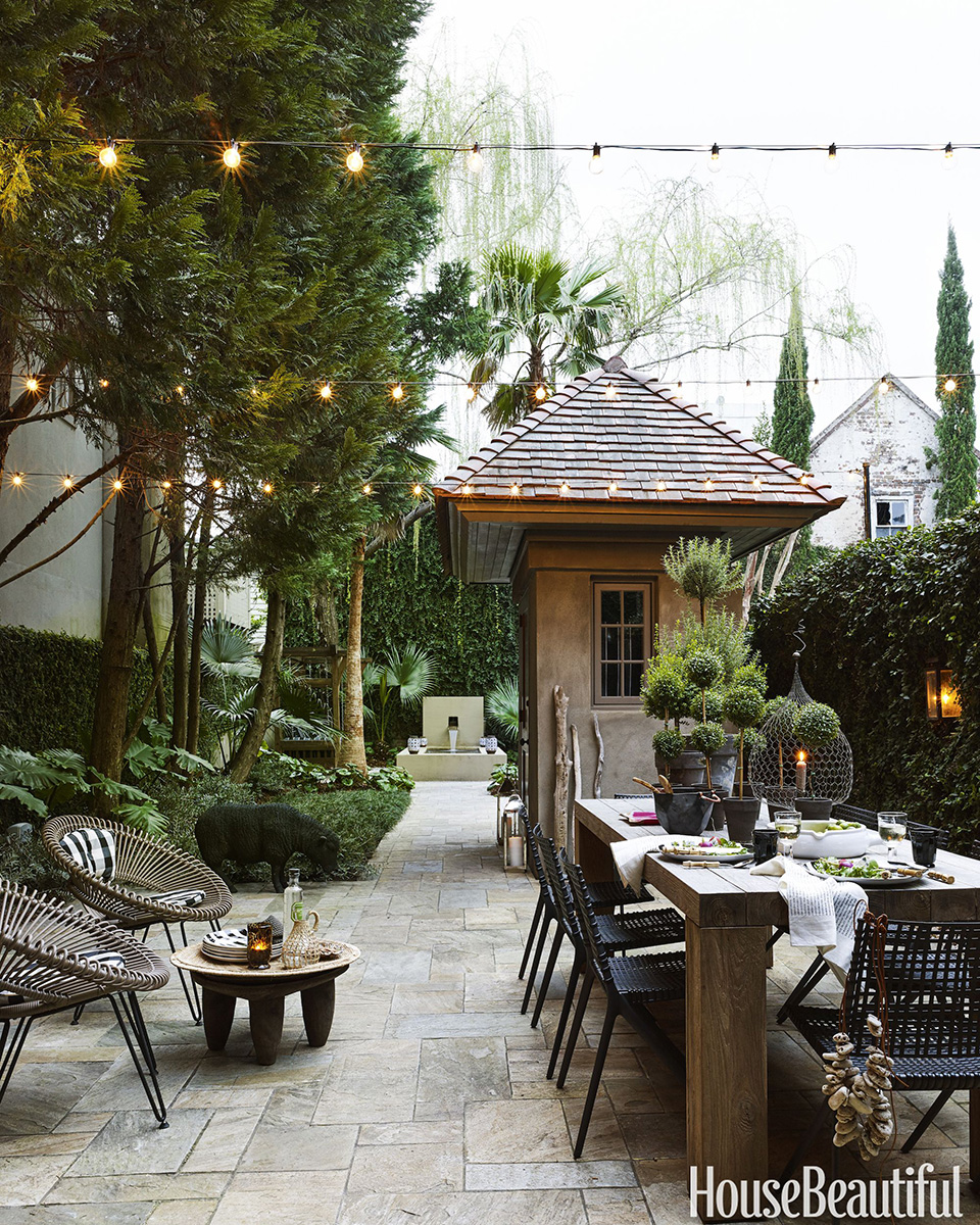 Patio with String Lights