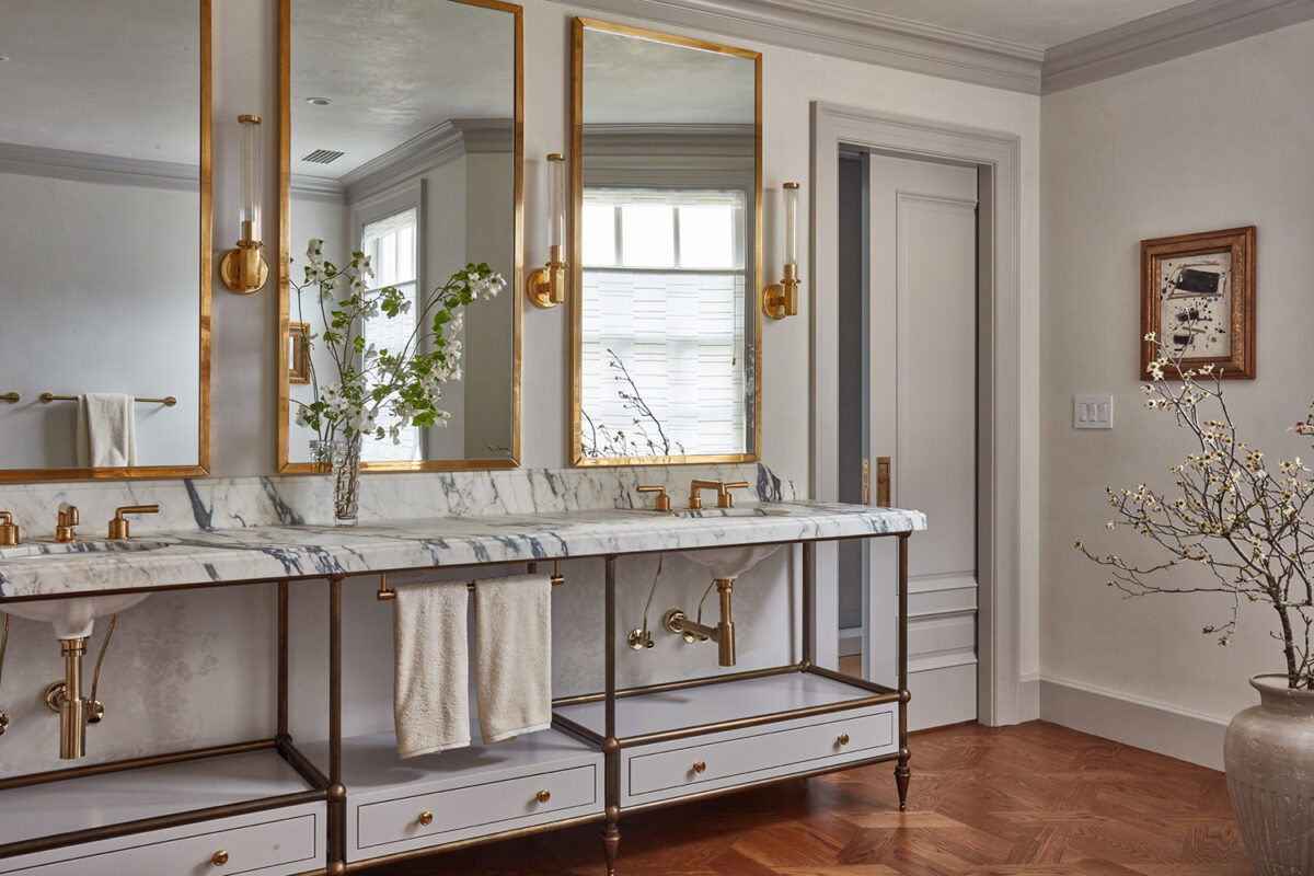 Stunning Metallic Bathroom Accessories Ideas image