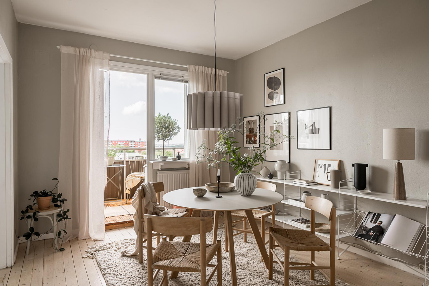 Neutral Scandinavian Dining Room