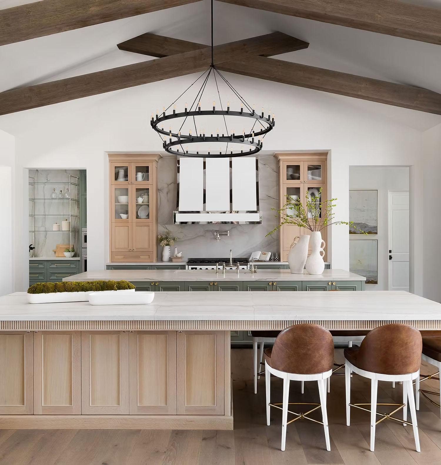 green-kitchen-island Green Kitchen Island